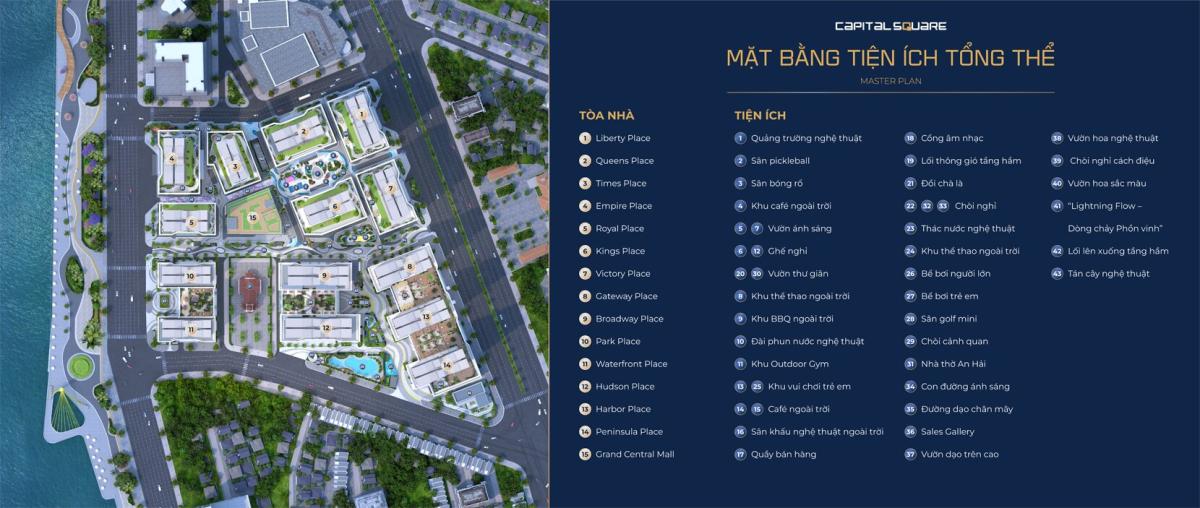 mặt bằng tiện ích Dự án Capital Square Đà Nẵng
