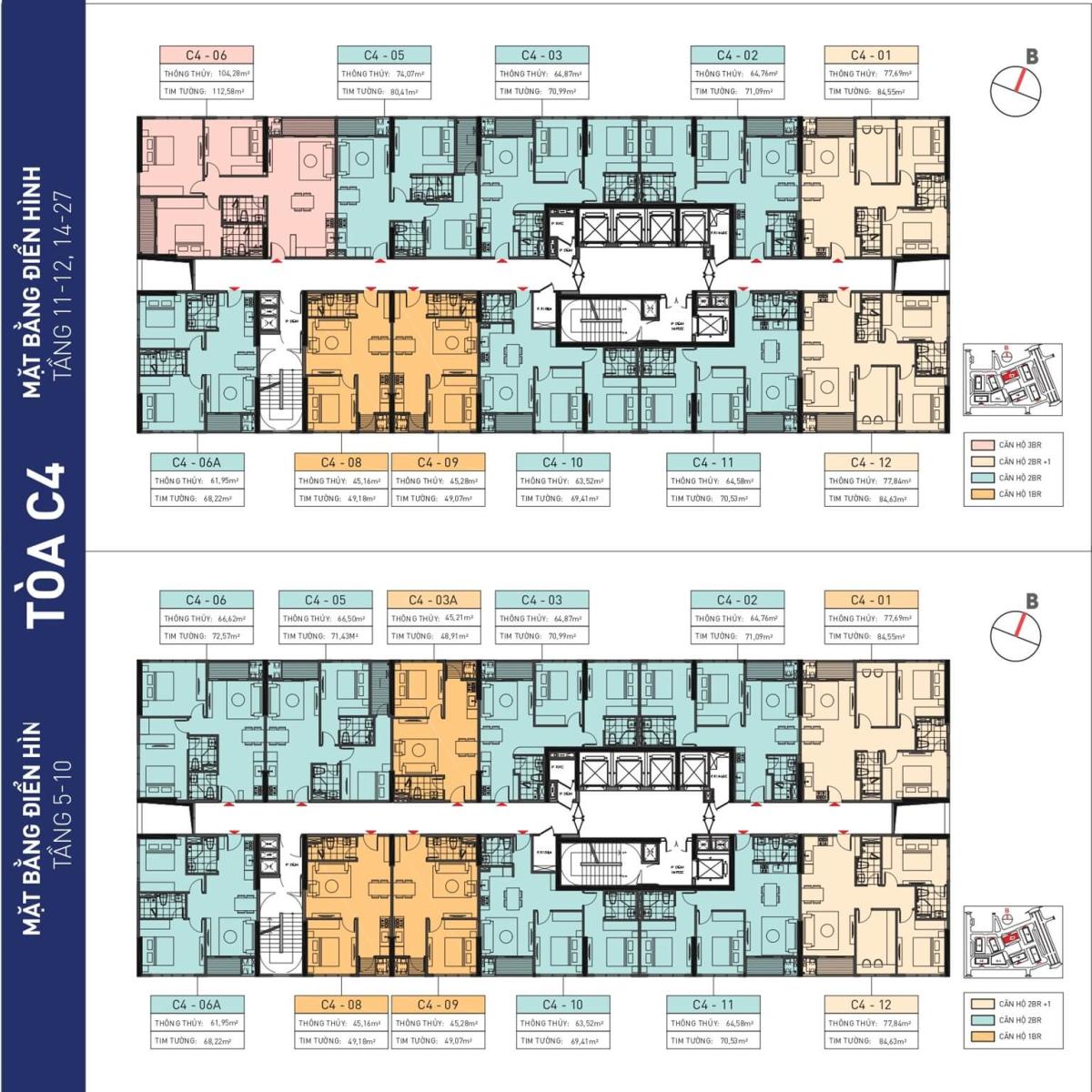 Mặt bằng tòa C4