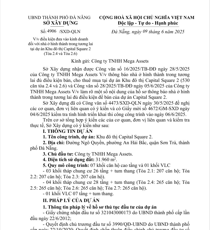 Pháp Lý Capital Square Đà Nẵng Vững Chắc Tạo Sự An Tâm Pháp Lý Capital Square Đà Nẵng Vững Chắc Tạo Sự An Tâm
